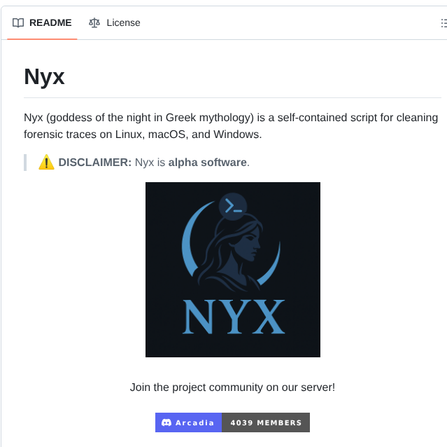 Evilsocket Nyx screenshot