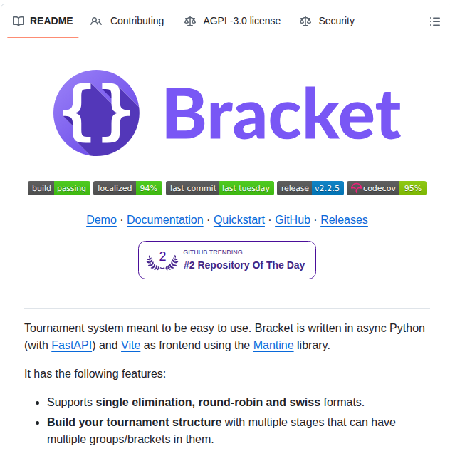 Evroon Bracket screenshot