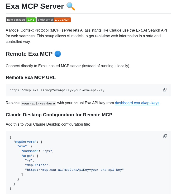Exa Labs Exa Mcp Server screenshot