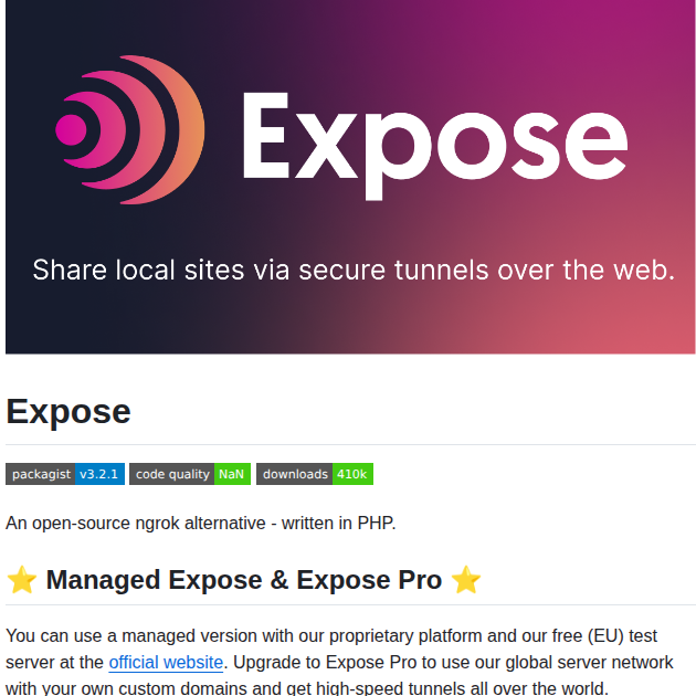 Exposedev Expose screenshot