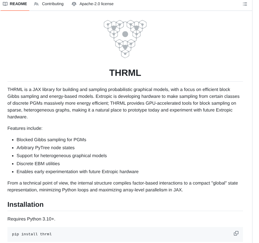 Extropic Ai Thrml screenshot
