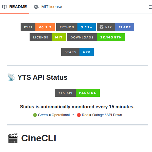 Eyeblech Cinecli screenshot