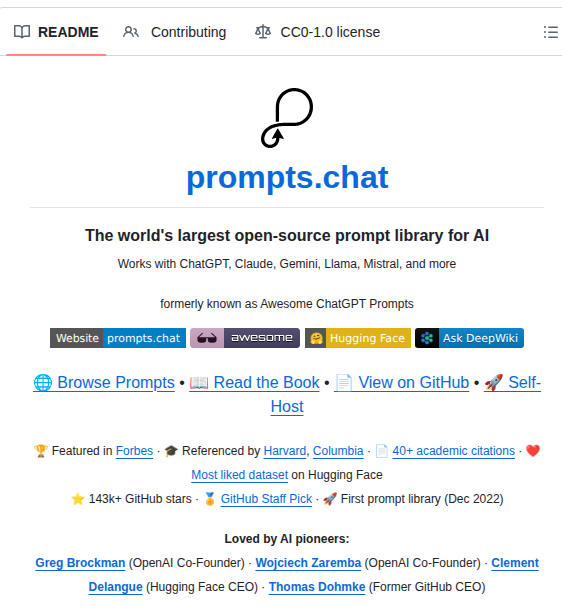 F Prompts.chat screenshot