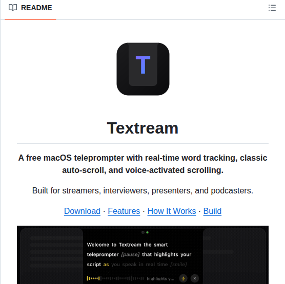 F Textream screenshot