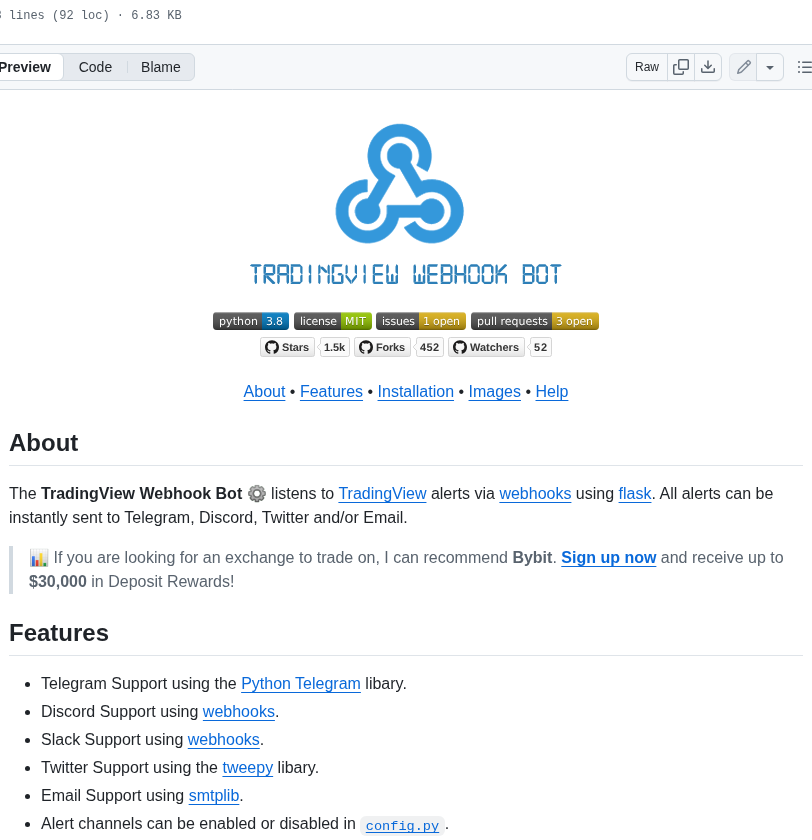 Fabston Tradingview Webhook Bot screenshot