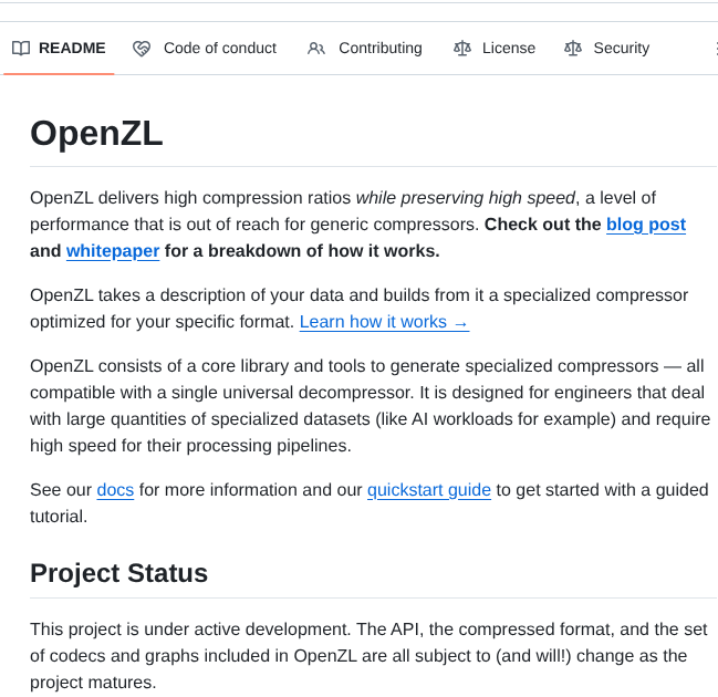 Facebook Openzl screenshot