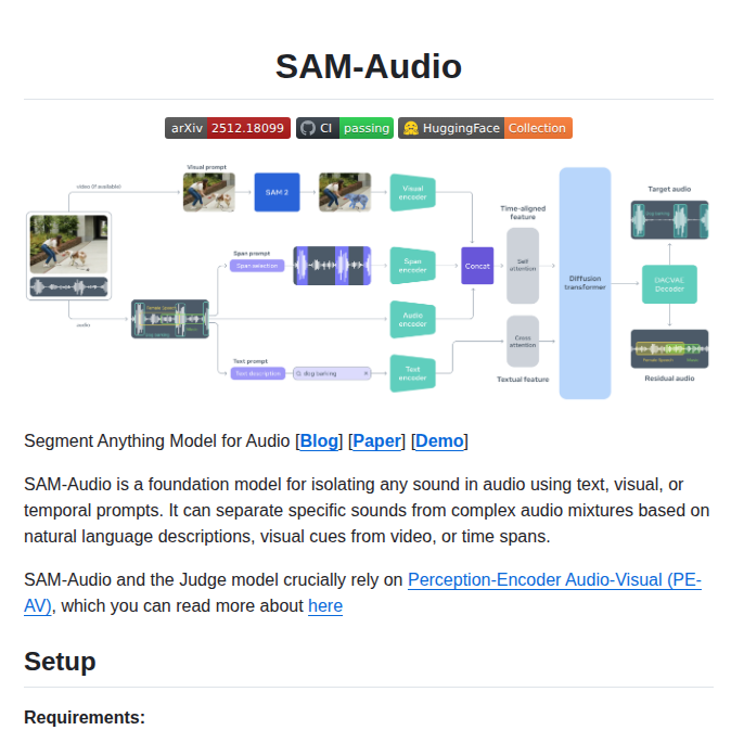 Facebookresearch Sam Audio screenshot