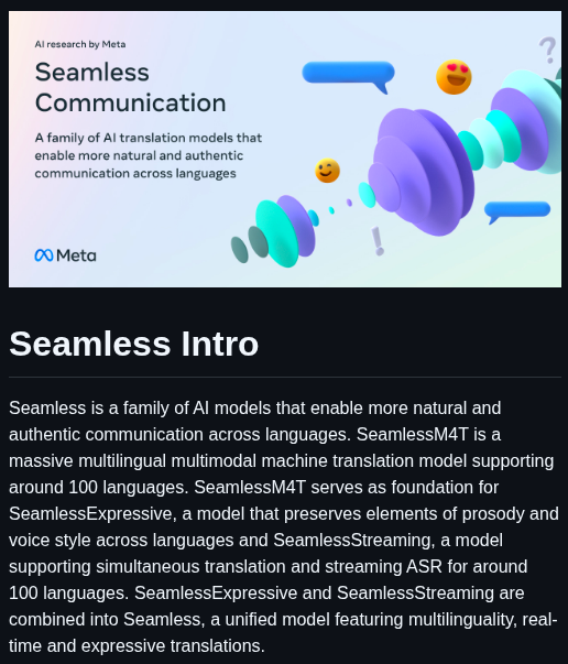 Facebookresearch Seamless_communication screenshot