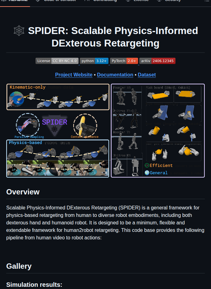 Facebookresearch Spider screenshot