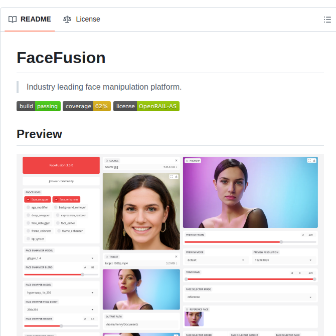 Facefusion Facefusion screenshot