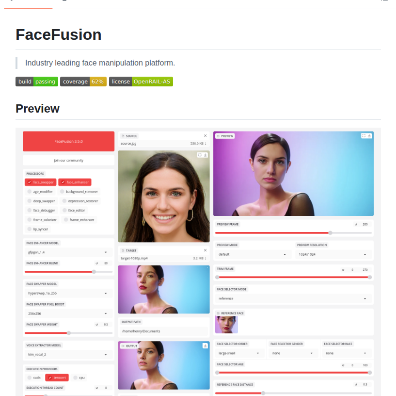 Facefusion Facefusion screenshot