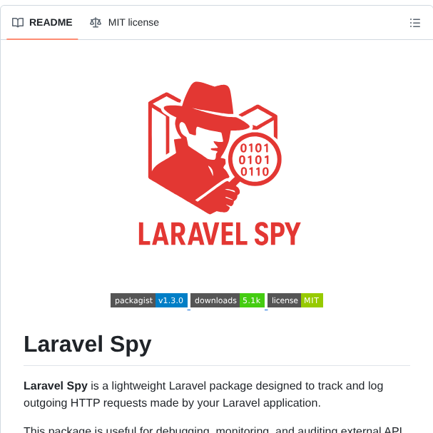 Farayaz Laravel Spy screenshot