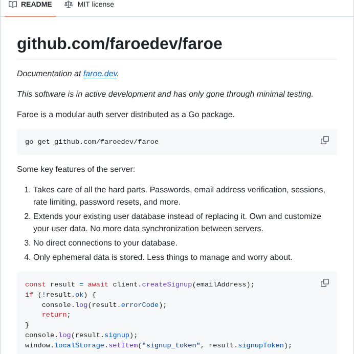 Faroedev Faroe screenshot