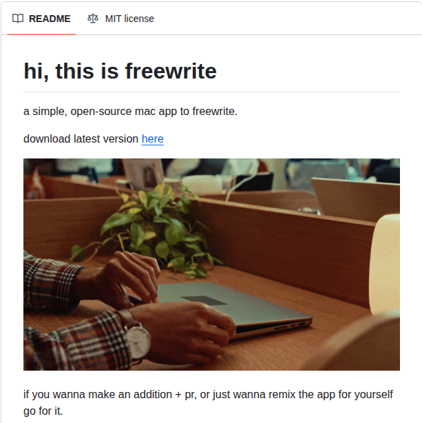 Farzaa Freewrite screenshot