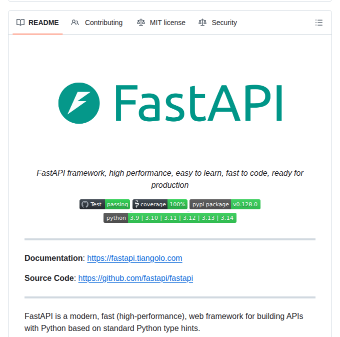Fastapi Fastapi screenshot