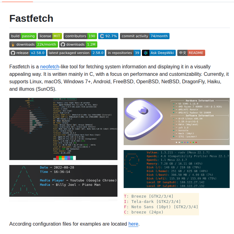 Fastfetch Cli Fastfetch screenshot