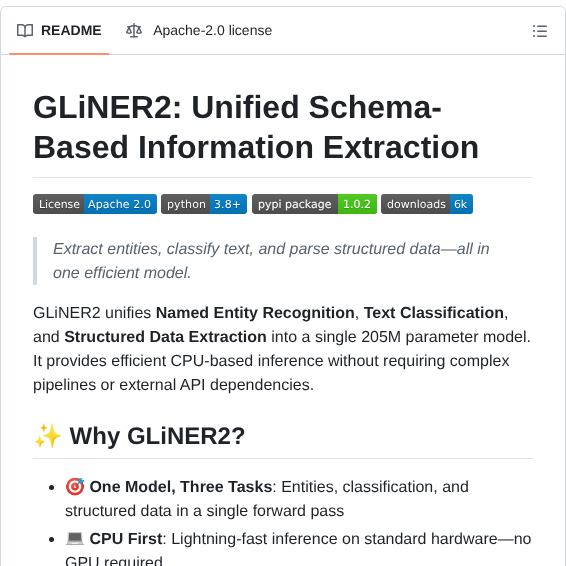 Fastino Ai Gliner2 screenshot