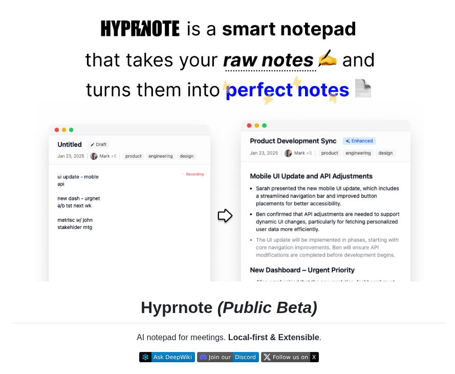 Fastrepl Hyprnote screenshot