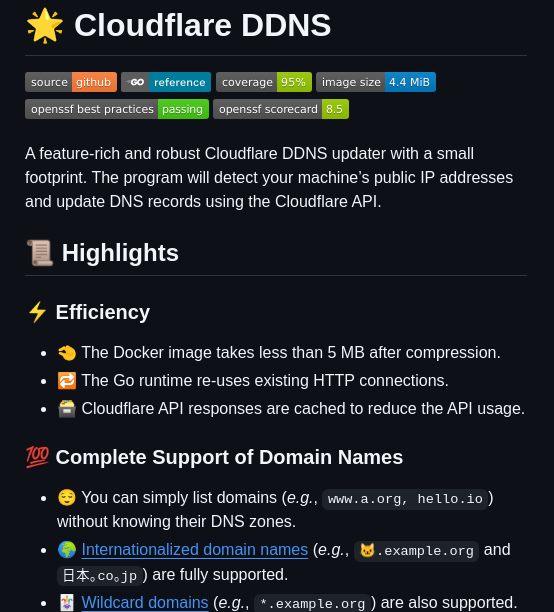 Favonia Cloudflare Ddns screenshot