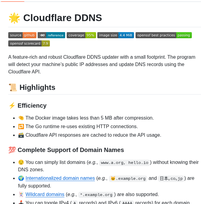 Favonia Cloudflare Ddns screenshot