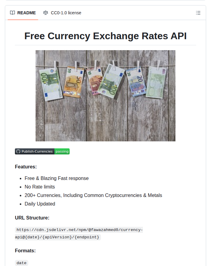 Fawazahmed0 Exchange Api screenshot