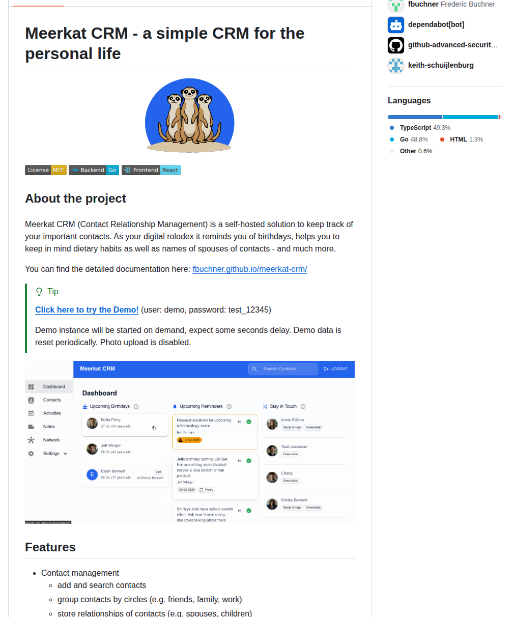 Fbuchner Meerkat Crm screenshot