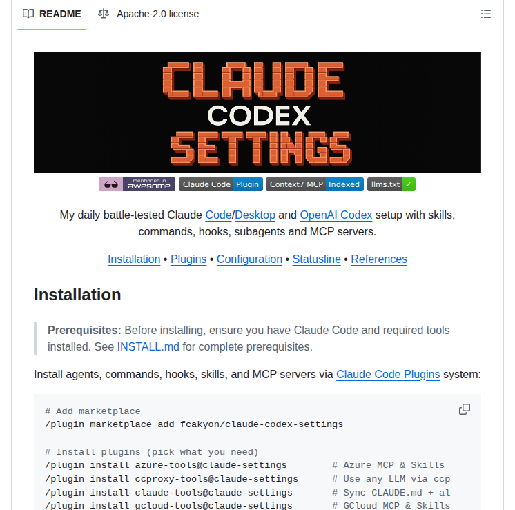 Fcakyon Claude Codex Settings screenshot