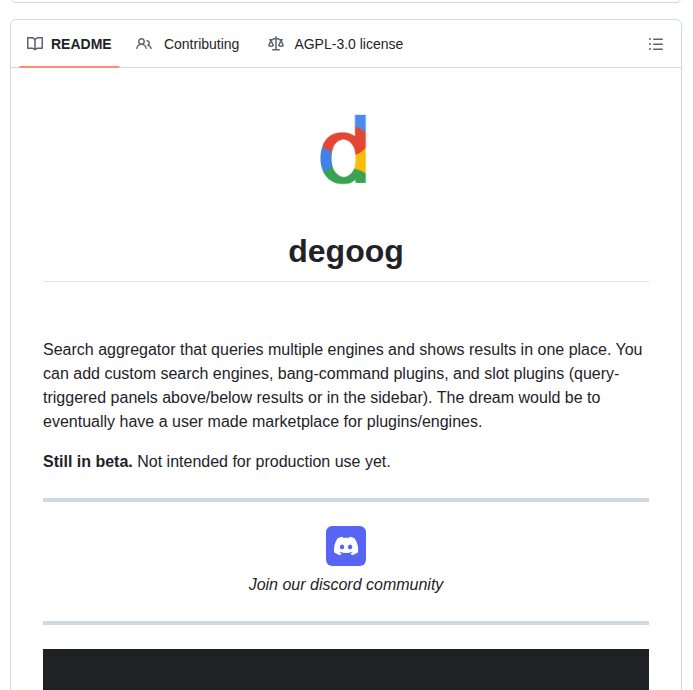 Fccview Degoog screenshot