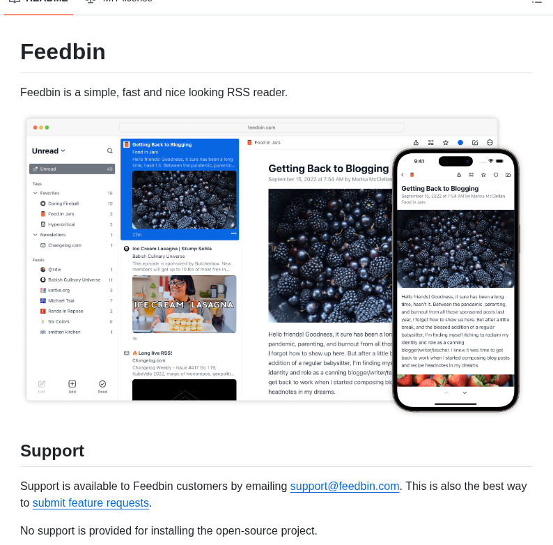 Feedbin Feedbin screenshot