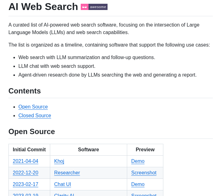 Felladrin Awesome Ai Web Search screenshot