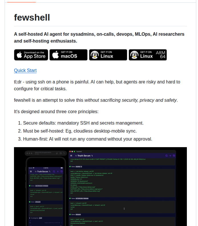 Few Sh Fewshell screenshot