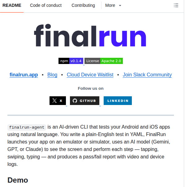 Final Run Finalrun Agent screenshot