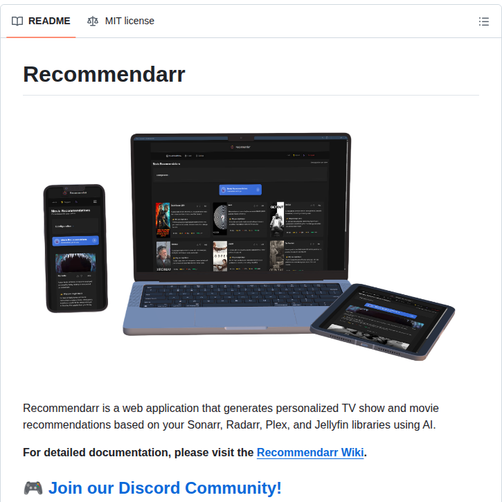 Fingerthief Recommendarr screenshot