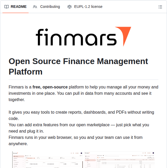 Finmars Platform Finmars Core screenshot