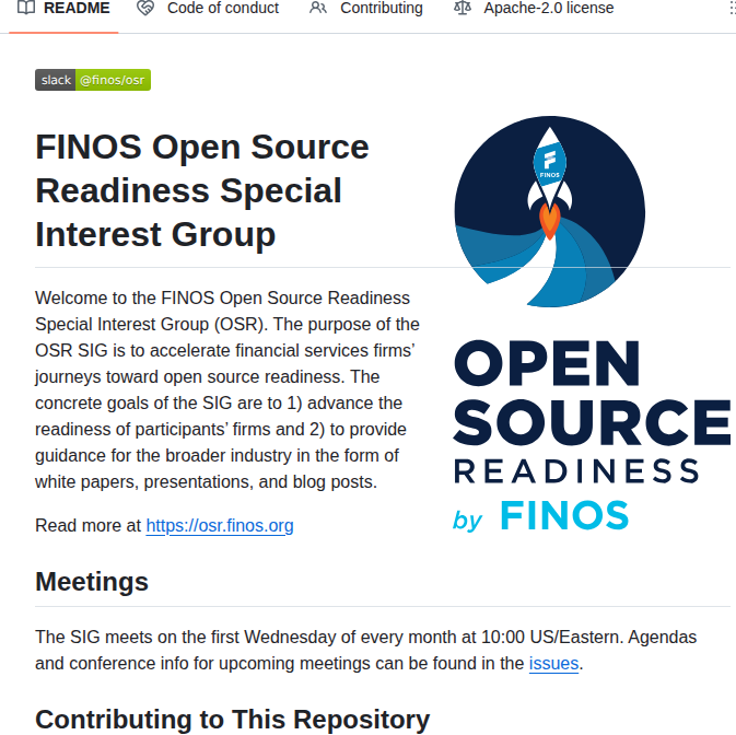 Finos Open Source Readiness screenshot