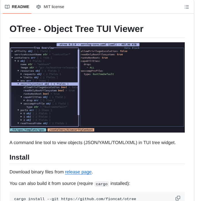 Fioncat Otree screenshot
