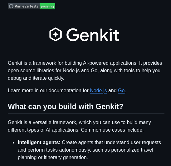 Firebase Genkit screenshot