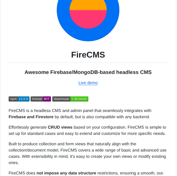 Firecmsco Firecms screenshot