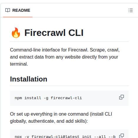 Firecrawl Cli screenshot