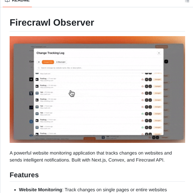 Firecrawl Firecrawl Observer screenshot