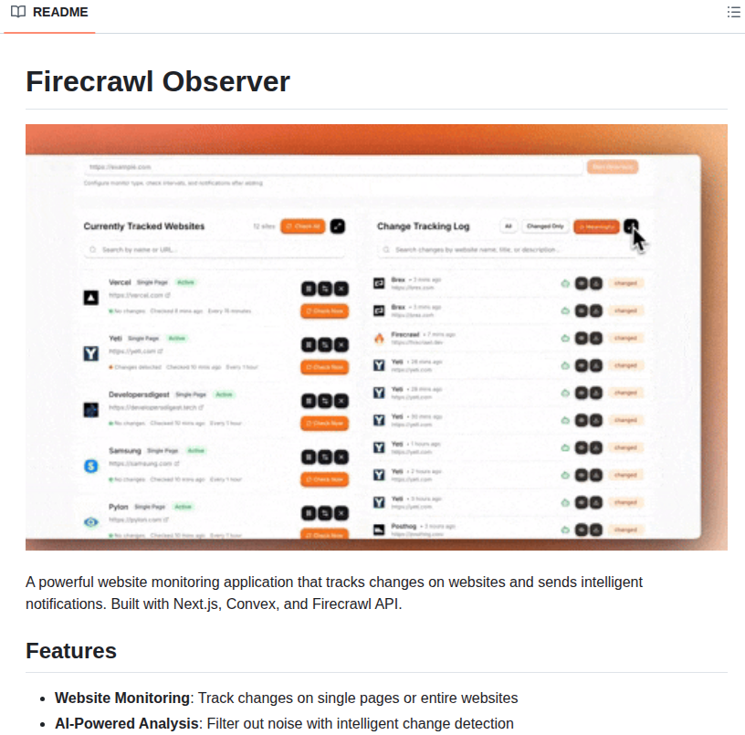 Firecrawl Firecrawl Observer screenshot