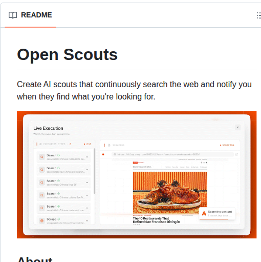 Firecrawl Open Scouts screenshot