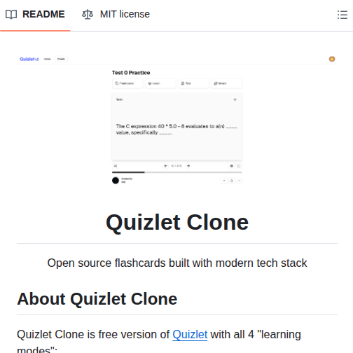 Fkozlicki Quizlet Clone screenshot