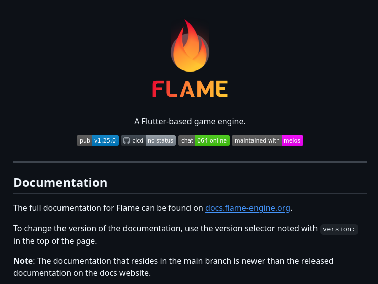 Flame Engine Flame screenshot