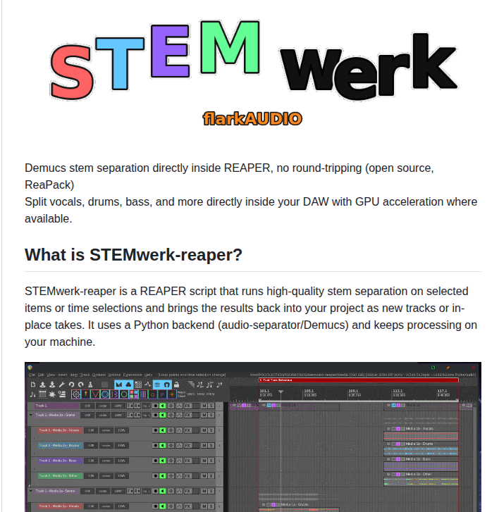 Flarkflarkflark Stemwerk Reaper screenshot