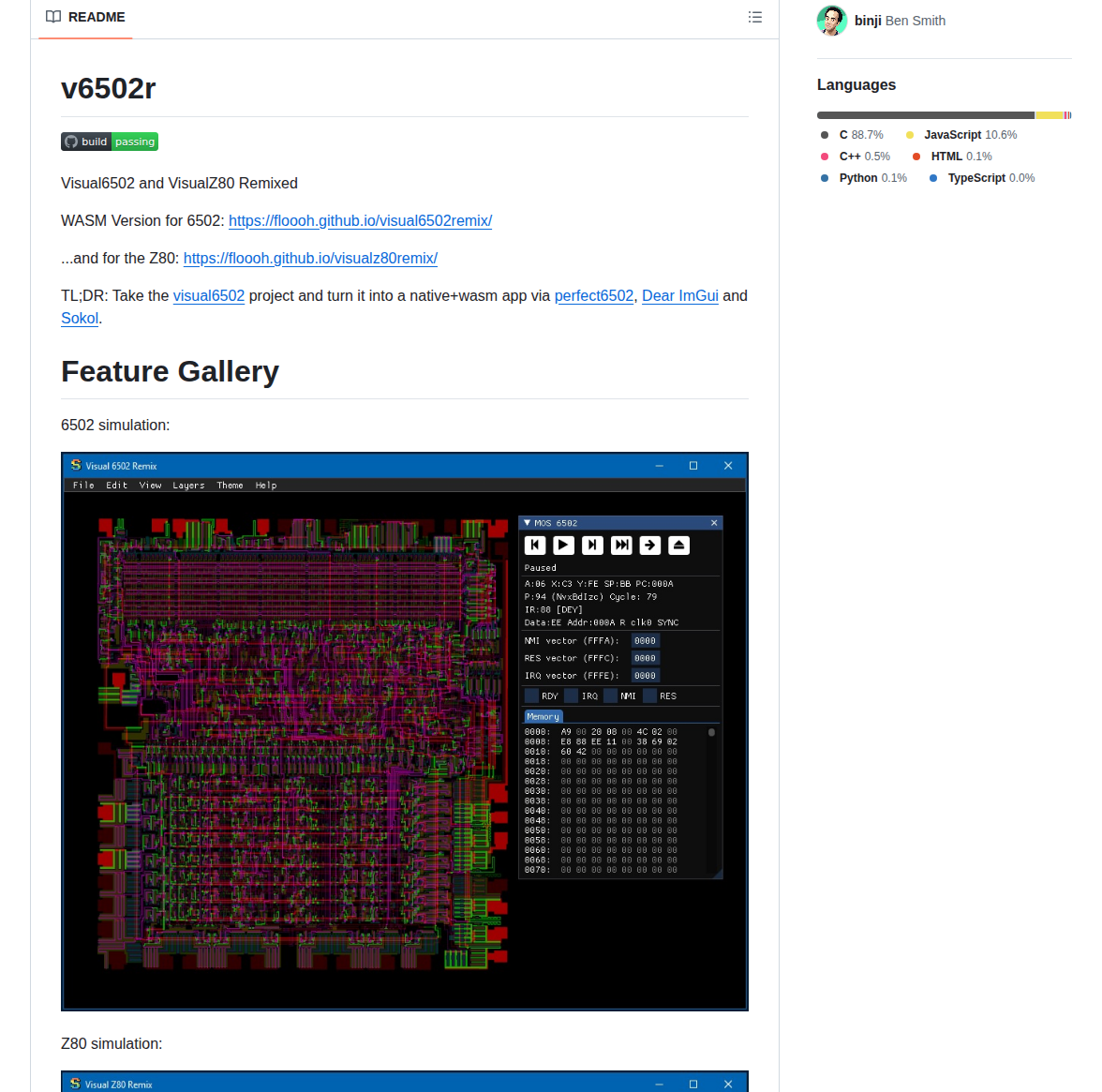 Floooh V6502r screenshot