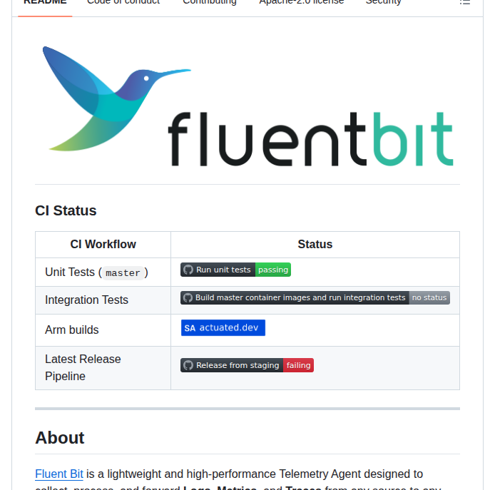 Fluent Fluent Bit screenshot
