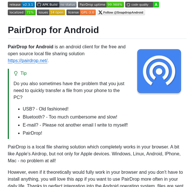 Fm Sys Snapdrop Android screenshot