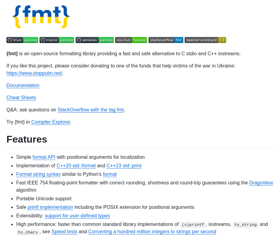 Fmtlib Fmt screenshot