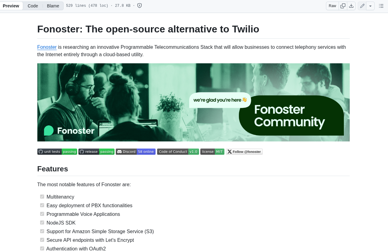 Fonoster Fonoster screenshot